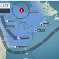 <p>A look at the Arctic air blast that will move into Wednesday, Jan. 19.</p>