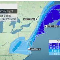 <p>A look at projected snowfall totals for the major weekend storm.</p>