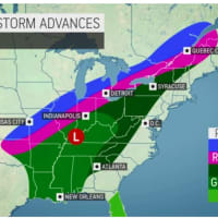 <p>The major, cross-country storm moving from west to east will arrive in the Northeast on Thursday, Feb. 17.</p>