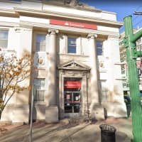 <p>Santander Bank on Grand Avenue in New Haven.</p>