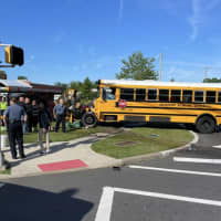 <p>Scene of the multi-car and school bus crash.</p>
