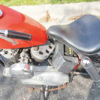<p>Johnny Depp&#x27;s motorcycle that was driven on the set of &quot;Cry-Baby&quot; in Maryland</p>