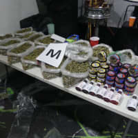 <p>Drugs seized during the raid.</p>