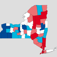 <p>The average price per gallon for gasoline by county in New York on Monday, June 20.</p>