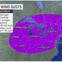 <p>Power outages will be possible on Saturday, Dec. 3 due to wind gusts between 40 and 60 miles per hour.</p>