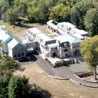 <p>An aerial view of the home on 7.7 acres.</p>