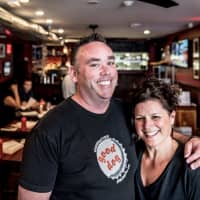 <p>Owners of the Good Dog Bar, Dave Garry and his wife, Heather Gleason</p>