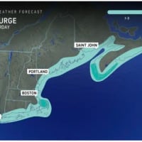 <p>A look at the expected storm surge from Hurricane Lee in coastal New York, Connecticut, and eastern New England.</p>