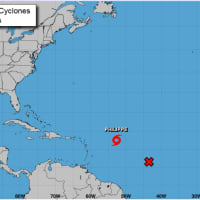 <p>A new potential tropical storm (marked here with the X) is now east of Philippe.</p>