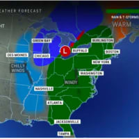 <p>A look at the wide range of the storm system on track to arrive on Sunday, Dec. 10.</p>