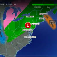 <p>The new system will move up the East Coast from the south on Sunday, Dec. 17, with the heaviest rain expected on Monday, Dec. 18.</p>