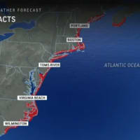 <p>Wind gusts of between 40 and 60 miles per hour are expected in coastal areas.</p>