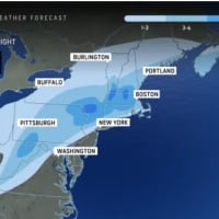 <p>A widespread 3 to 12 inches is expected for areas shown in the shaded areas with more than a foot of accumulation in the spots in the darkest shade of blue.
  
</p>