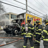 Truck Goes Up In Flames On Busy Route 1 In Mamaroneck: Video