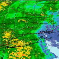 <p>A radar image of the region at around 7 p.m. Wednesday, March 6.</p>