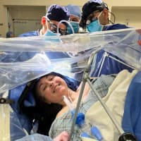 <p>Samantha Campione in the operating room.</p>