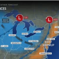 <p>A brief warmup to start the workweek will be followed by an advancing cold front bringing frosty conditions and possible thunderstorms.</p>