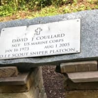<p>The Coullard memorial on Belle Woods Drive in Glastonbury.</p>