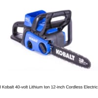 <p>Recalled Kobalt cordless electric chainsaw</p>