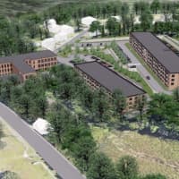 <p>Proposed three-building apartment complex in Millbury</p>
