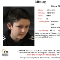 <p>Aiden Blanchard is missing</p>
