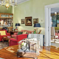 <p>A room in John Travolta&#x27;s Maine mansion, which was recently listed for sale</p>