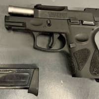 <p>Firearm allegedly seized on March 2</p>