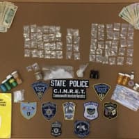 <p>Narcotics and items allegedly seized during the execution of search warrant on March 5</p>