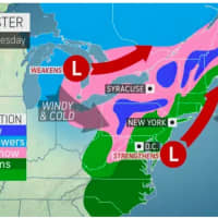 <p>A look at the precipitation types from the Nor&#x27;easter.</p>