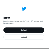<p>An error message appearing on Twitter Thursday morning, July 14.</p>