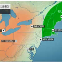 <p>Rain will linger on Monday in areas farthest east.</p>