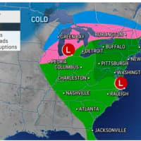 <p>The storm system is on track to bring rain and gusty winds to the region on Black Friday, Nov. 25.</p>