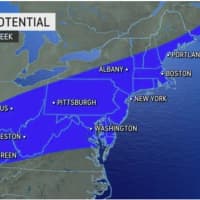 <p>A look at areas where snowfall is possible from a coast-to-coast system now projected to arrive on Friday, Jan. 13.</p>