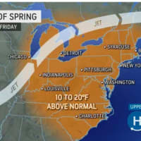 <p>Temperatures will be above average as the front passes through the region.</p>