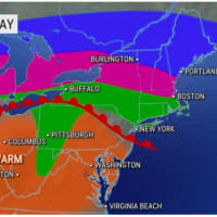 <p>Precipitation will linger at times on Thursday, Feb. 23 as the storm pushes off the coast.</p>