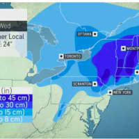 <p>A look at projected snowfall totals from the early week Nor&#x27;easter.</p>