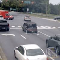 <p>Just one example of a driver speeding through a red light in Maryland</p>