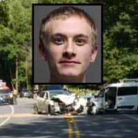 <p>Gavin Kline and the scene of the three-vehicle crash that killed Bethany Welch that he is accused of causing while high on drugs.&nbsp;</p>