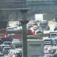 Tractor-Trailer Crash Blocks Traffic On I-495