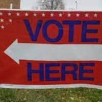 <p>&quot;Vote Here&quot; sign in Harrisburg, Pennsylvania in Nov. 2019.</p>