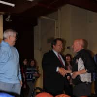 <p>Westchester County Executive George Latimer attended the return of the Section 1 semifinal basketball championships at the County Center in White Plains. He watched a Class C overtime thriller between Haldane and Tuckahoe high schools.</p>