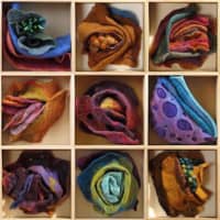 <p>&quot;Seed Pod Squared,&quot; by fiber artist Ellen Schiffman of Weston, will be one of the works featured in The Message is in the Medium,&quot; an art show opening at Wilton Library on Nov. 18.</p>