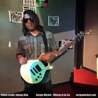 <p>Sergio Michel backstage at the Whisky A Go Go</p>