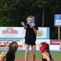 <p>Dancers from the Seven Star School perform one of their routines at the Hudson Valley Renegades game.</p>