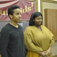 <p>Alternative Center for Excellence students Johnathan McKenzie and Shanisha Watson-Danzy received the Connecticut Association of Boards of Education Student Leadership Award May 11.</p>