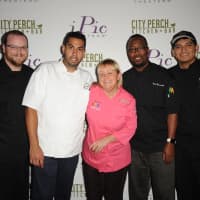 <p>Chef Sherry Yard and her team. Yard is the senior vice president of culinary development for iPic Entertainment.</p>