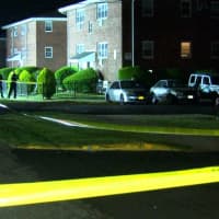 <p>Spring Valley Police on the scene of the shooting.</p>