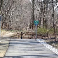 <p>A portion of the South County Trailway, where the paved portion meets an unpaved portion, in Van Cortlandt Park in the Bronx.</p>