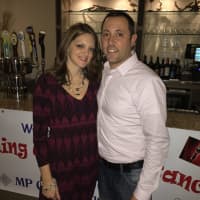 <p>Standing Up to Cancer Co-Chairs Nichole and Maurizio Paniccia of Trumbull</p>