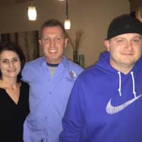<p>Standing Up to Cancer Committee members Melissa Deamico of Trumbull, Mike McCloghry of Trumbull and Mike Detuzzi of Stratford</p>
